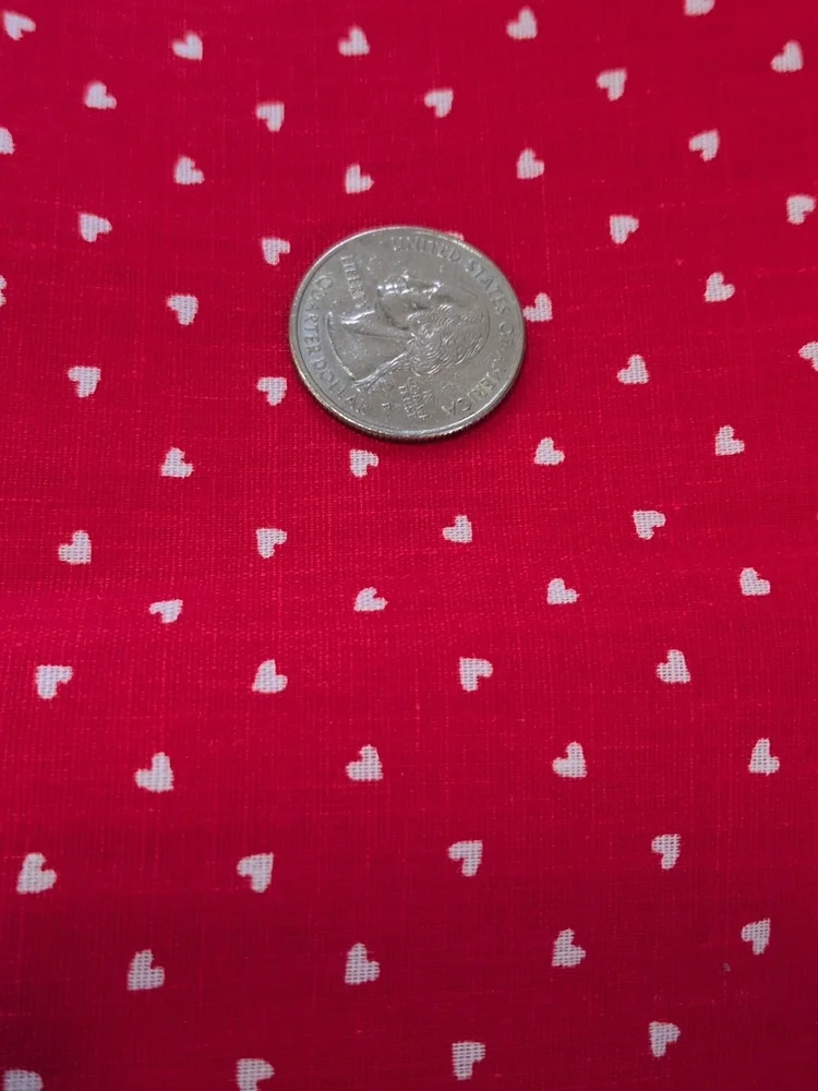 Wamsutta Ditsy Red Heart Cotton Fabric 45